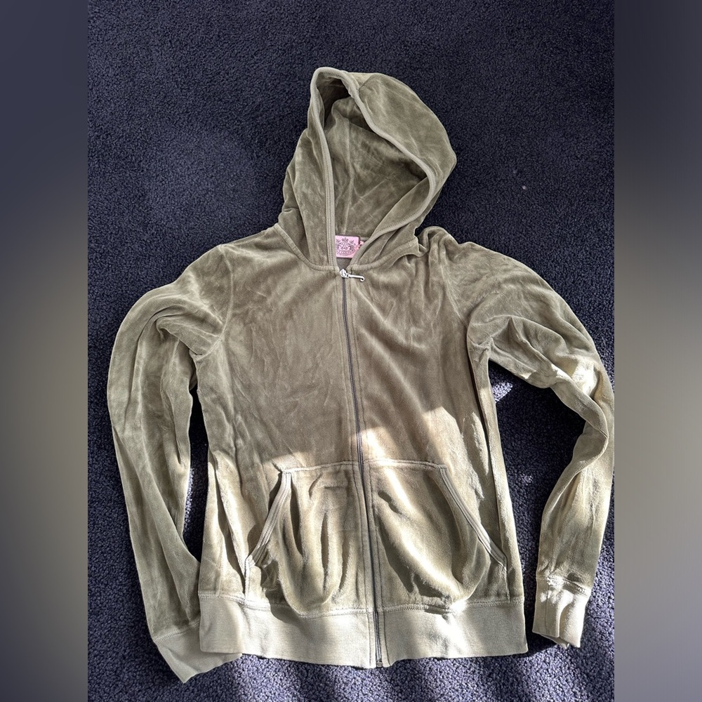 Juicy couture green velvet tracksuit sweatshirt